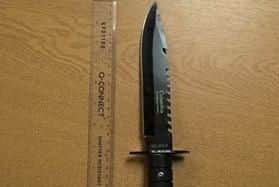 The knife seized by police in Sheffield. Picture: SYP