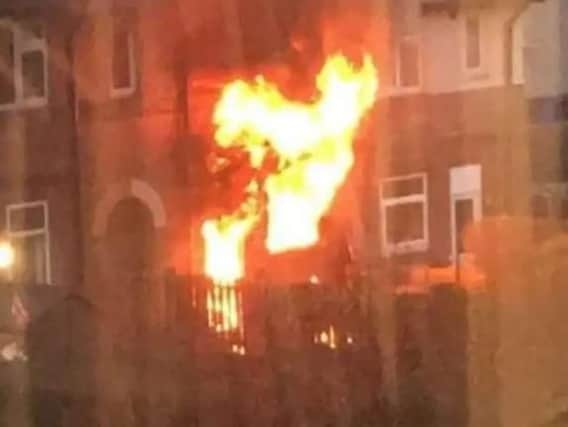 A house went up in flames on Valentine Crescent, Shiregreen