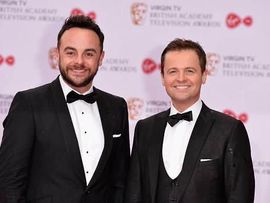 LONDON, ENGLAND - MAY 14:  Anthony McPartlin (L) and Declan Donnelly aka Ant and Dec attend the Virgin TV BAFTA Television Awards at The Royal Festival Hall on May 14, 2017 in London, England.  (Photo by Jeff Spicer/Getty Images)