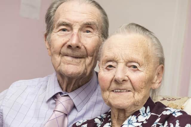 Barbara and Hal Craine celebrating their 76th wedding anniversary last year