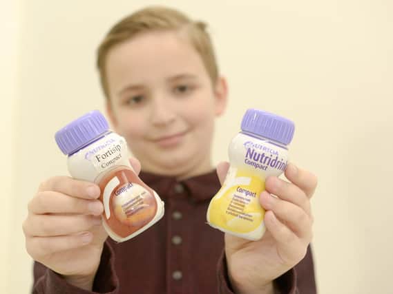 Alex France who has Crohn's Disease and whose diet has been restricted to special milkshakes