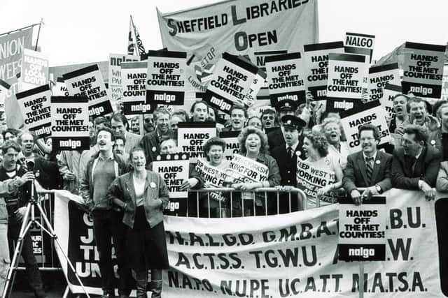 Library protest in September 1984