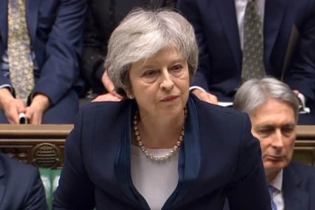 Prime Minister Theresa May speaks after losing a vote on her Brexit deal in the House of Commons. Picture: House of Commons/PA Wire