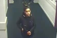 CCTV of Paemla Horvathova at Sheffield College on December 18.