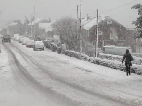 Parts of Sheffield could get a covering of snow this afternoon