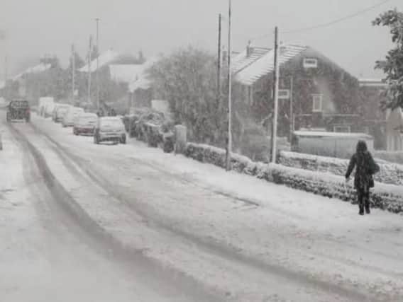 Parts of Sheffield could get a covering of snow this afternoon