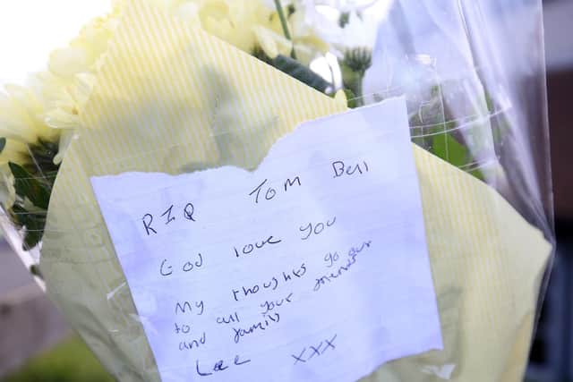 Those in the pub last night at the time of the shooting were moved into the beer garden while paramedics battled to save Tom.