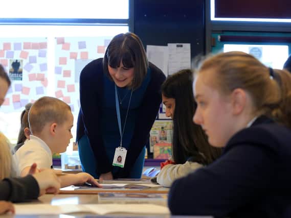Primary school pupils from Arbourthorne Primary School are being taught Latin to help improve literacy standards. The initiative is being supported by Classics teachers from Sheffield High School for Girls. Pictured is Emma Burne, Head of Classics at Sheffield High School for Girls. Picture: Chris Etchells