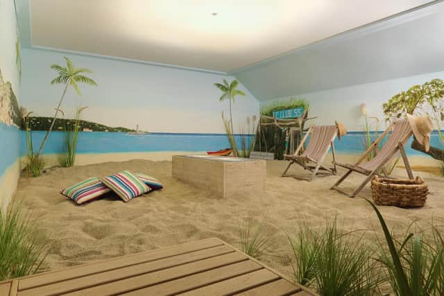 Soak up some sun - no matter the weather outside - in the Sabbia Med therapy room