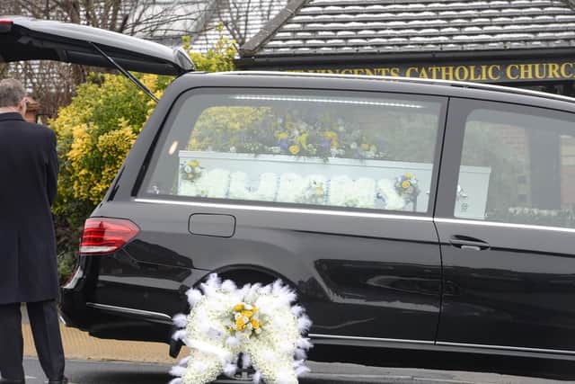 The funeral of Eilish Jennings at St Vincents Catholic Church at Crookes