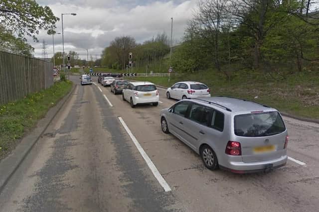 The northbound exit slip road of the M1 at junction 34 for Meadowhall. Picture: Google