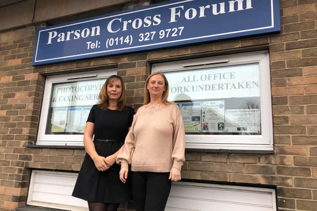 Louise Askew and Louise Ashmore at the Parson Cross Forum.