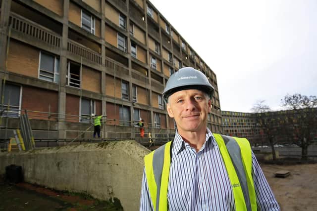 Work has started on Park Hill development phase 2and 3 in Sheffield. Pictured is Harvey Middleton, Construction Manager. January 16th 2019. Picture: Chris Etchells
