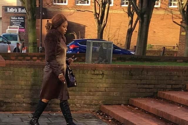 Natalie Roberts arriving at Derby Crown Court (Image: Derby Telegraph)