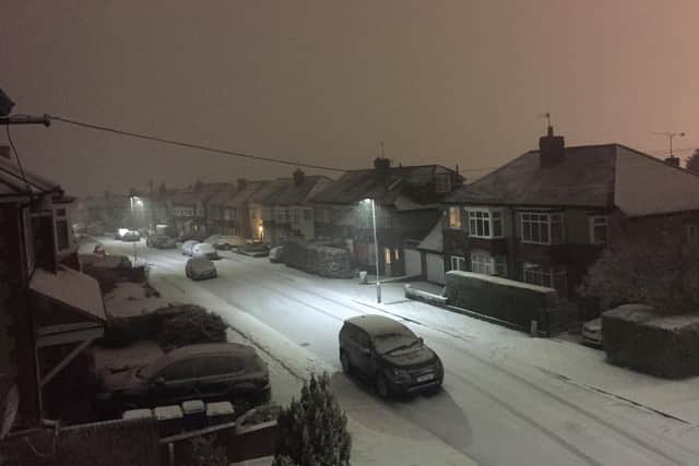 Snow caused disruption in parts of Sheffield on Friday. Picture: Chris Holt / The Star