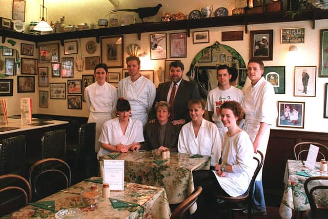 The team at Mama's and Leonie's restaurant 20 years ago in 1999