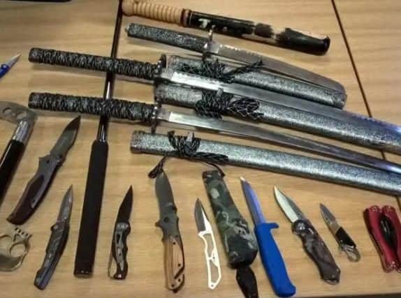 Knives seized by police last year as part of Operation Sceptre
