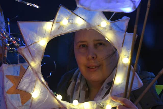 Melanie King on the Shiregreen Winter Lantern Walk. Picture: Andrew Roe