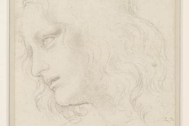 The Head of St Philip, a study for The Last Supper, is one of the drawings by Leonardo da Vinci which is going on display at Sheffield's Millennium Gallery (pic: Royal Collection Trust)
