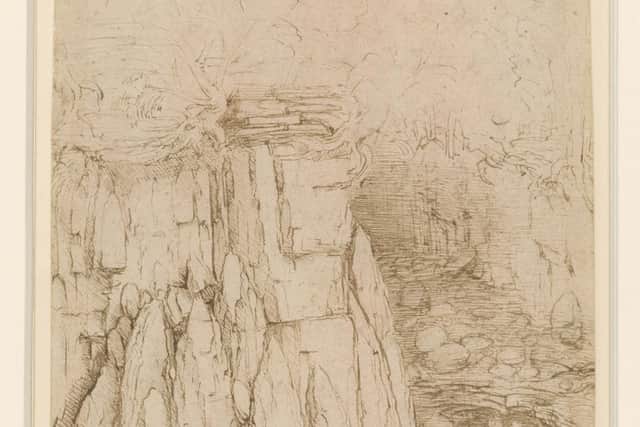 A Ravine, by Leonardo da Vinci, will be on display at Sheffield's Millennium Gallery (pic: Royal Collection Trust)