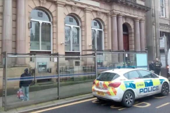 A police probe is under way into two robberies in Sheffield yesterday, including one at the Royal Bank of Scotland in Sheffield