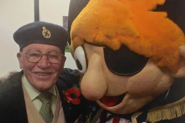 Roy Ashton, pictured with the mascot. Picture: Marie Caley NSST-28-01-19-Ashton-11