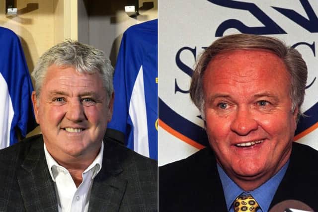 Sheffield Wednesday manager Steve Bruce and one of the Owls' most successful bosses, Ron Atkinson