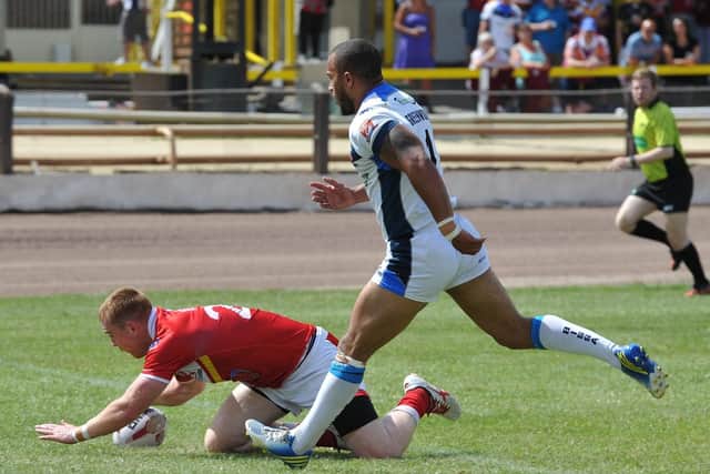 Will Hope, pictured in action for Sheffield Eagles in 2014. Picture: Dean Woolley.