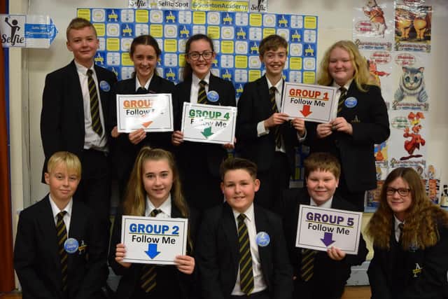 Some of the Year 8 pupils at Swinton Academy