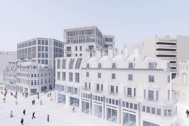 An artist's impression of how the Laycock Block would look under Sheffield Council's Heart of the City II redevelopment plans