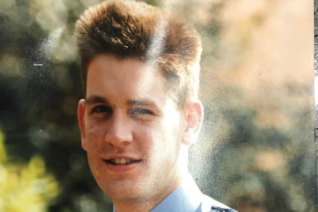 DCI Steve Whittaker in his younger days as a police officer