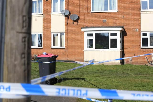 A police cordon was put in place after the death of a woman in Cedric Crescent in Thurcroft. Picture: Chris Etchells