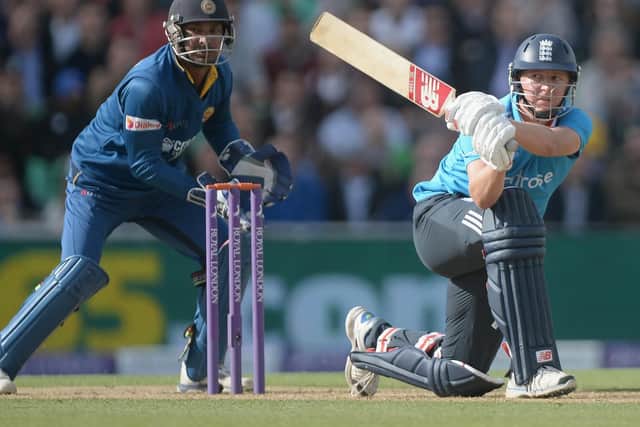 Gary Ballance of England bats against Sri Lanka in 2014 (Photo by Gareth Copley/Getty Images)