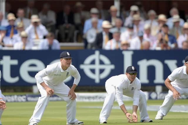 England's Joe Root and Gary Ballance  (Photo by Gareth Copley/Getty Images)