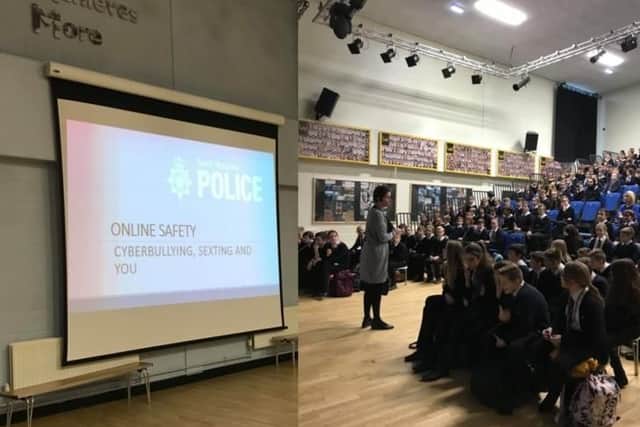 Students have been taught about knife crime and the dangers of the internet