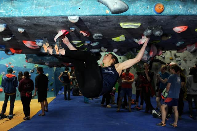 Students taking part in the climbing competition of last year's BUCS Nationals at The Climbing Works in Sheffield. Picture: Scott Merrylees