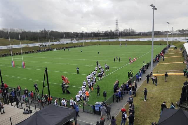 Sheffield Eagles in action at the Olympic Legacy Park.