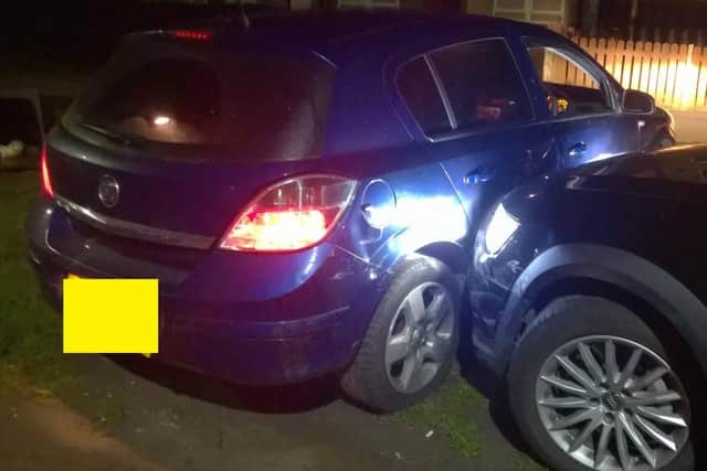 A stolen Vauxhall Astra rammed a police car in  Sheffield