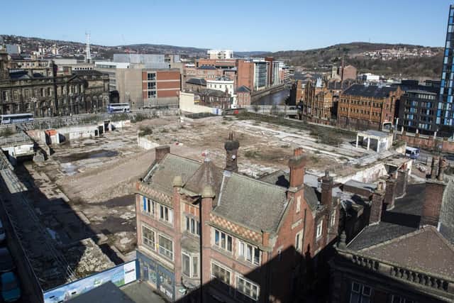 The old Castle Market site in Sheffield's Castlegate district