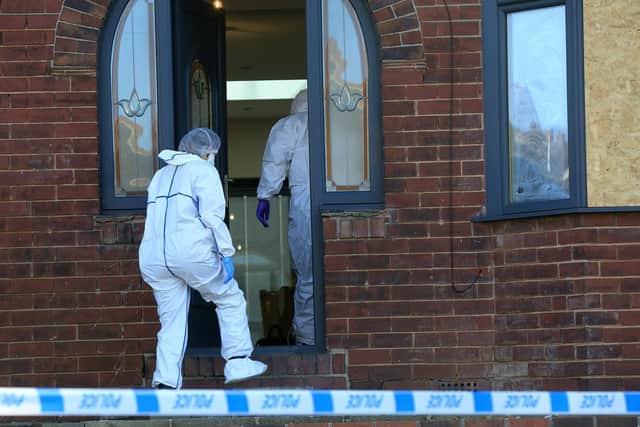 A shooting at a house on Fox Hill Road in Sheffield. Picture: Chris Etchells