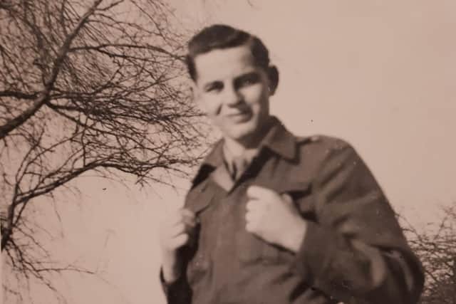 Gilbert in the army in 1948.