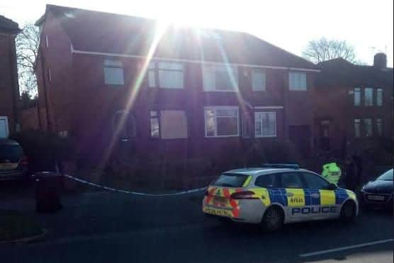 A house was cordoned off after a man was shot in Fox Hill on Tuesday