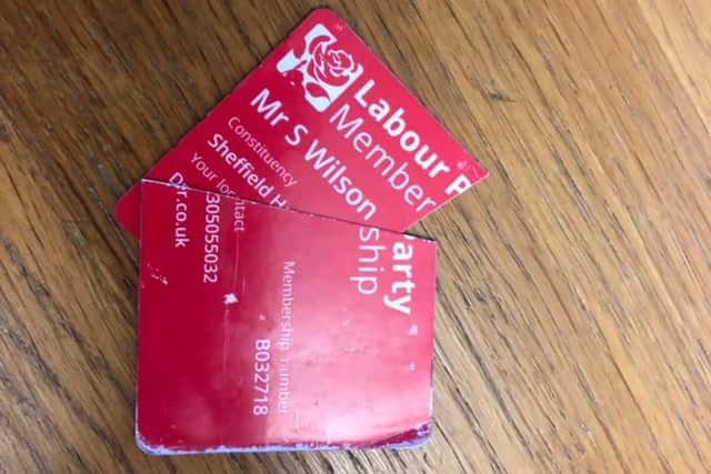 Coun Steve Wilson has cut up his Labour membership card