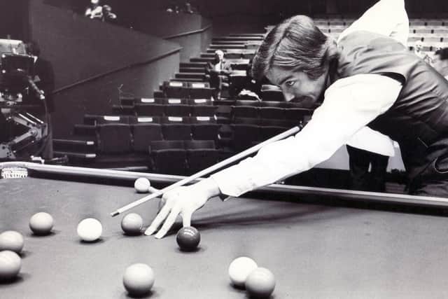 Cliff Thorburn in action at the Crucible in 1977