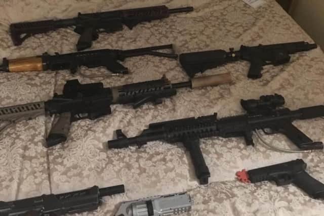 Airsoft guns seized in Rotherham. Picture: @SYPOperations