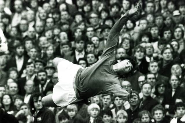 Gordon Banks in action for Stoke City in 1970