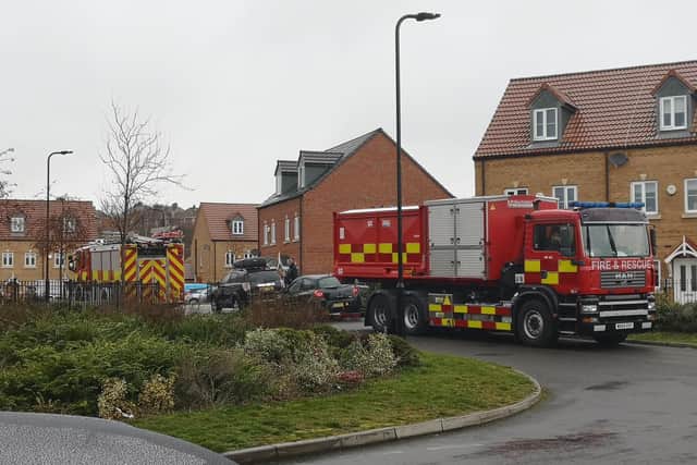 Emergency services at the scene on Wharf Road. Pictures and video: Joe Cawthorn