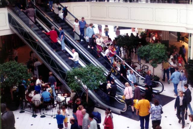 A busy day at Meadowhall in the early 1990s.