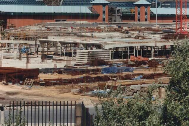 Building work underway in 1989.