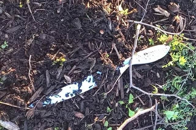 Police officers found a knife close to a children's playground in Sheffield